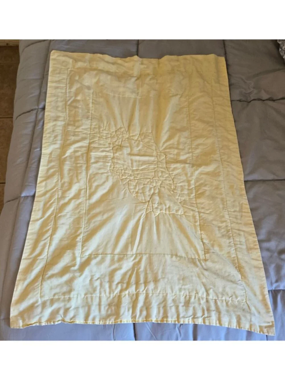 Hand Crafted Pastel Hand Quilted Baby Blanket Sz 30 X 42 Toddler Baby Heirloom